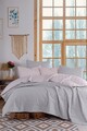 Cuvertura Single 155x200 cm, L'essentiel Maison, Solid, Pulbere / Gri