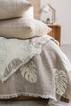 Set cuvertura pique dubla, Forest - Beige, Şaheser, Bumbac;Poliester