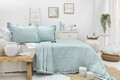 Set cuvertura pique dubla, L'essentiel Maison, Martha, Verde menta