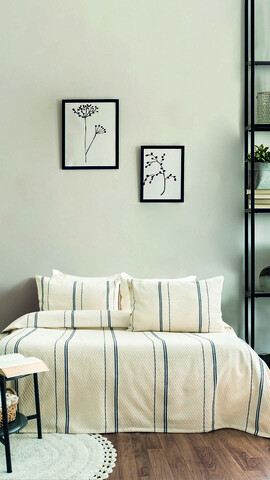 Set cuvertura pique dubla, L'essentiel Maison, Ruby, Antracit