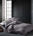 Lenjerie de pat dubla, L'essentiel Maison, Talia, Gri inchis
