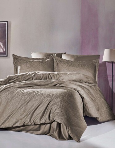 Lenjerie de pat dubla, L'essentiel Maison, Lucio, Bej