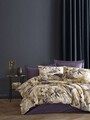 Lenjerie de pat dubla, L'essentiel Maison, Florence, Mov / Bej / Galben / Crem