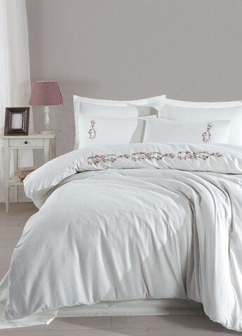Lenjerie de pat dubla, L'essentiel Maison, Rosita, Alb