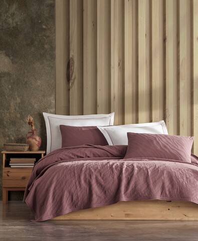 Set cuvertura de pat dubla 3 piese, L'essentiel Maison, Zebra, Mov