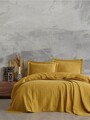 Set cuvertura de pat dubla 3 piese, L'essentiel Maison, Orella, Galben
