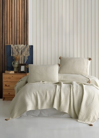 Set cuvertura pique dubla, L'essentiel Maison, Hermes, Bej