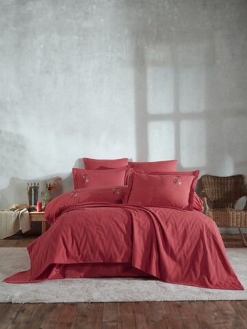 Set cuvertura de pat dubla 3 piese, L'essentiel Maison, Noris, Rosu