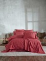 Set cuvertura de pat dubla 3 piese, L'essentiel Maison, Noris, Rosu