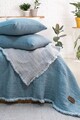 Set cuvertura de pat dubla 3 piese, Alda - Blue, Şaheser, Bumbac;Poliester