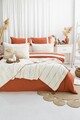 Set cuvertura de pat dubla 3 piese, L'essentiel Maison, Eva, Caramiziu