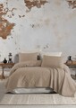 Set cuvertura de pat dubla 3 piese, L'essentiel Maison, Sandeo, Bej