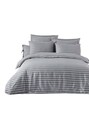 Lenjerie de pat dubla, Water Yollu Saten - Light Grey, EnLora Home, Bumbac;Poliester