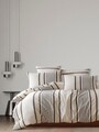 Lenjerie de pat dubla, L'essentiel Maison, Astana, Bumbac;Poliester, Bej/Negru