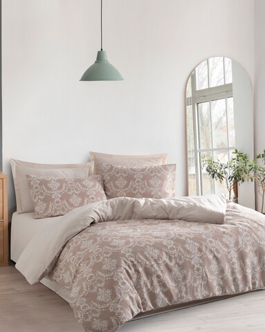 Lenjerie de pat pentru o persoana, L'essentiel Maison, Pure, Bumbac;Poliester, Maro