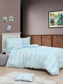 Lenjerie de pat pentru o persoana 2 piese, Max Yollu Saten - Mint, EnLora Home, Bumbac;Poliester