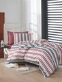 Lenjerie de pat pentru o persoana 2 piese, Monaco - Claret Red, EnLora Home, Bumbac;Poliester