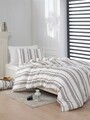 Lenjerie de pat pentru o persoana 2 piese, Nairobi - Cream, EnLora Home, Bumbac;Poliester