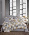 Lenjerie de pat pentru o persoana, L'essentiel Maison, Serra, Gri / Alb / Galben