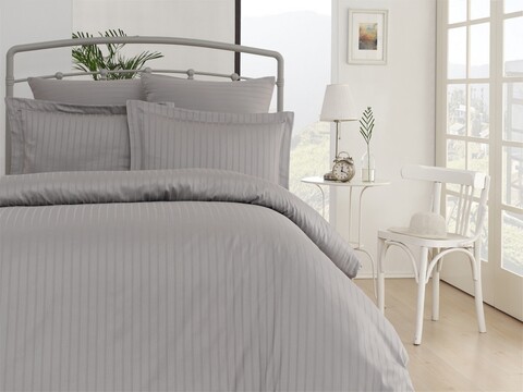 Lenjerie de pat dubla, L'essentiel Maison, Exclusive Line, Argintiu