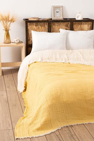 Cuvertura matlasata dubla, L'essentiel Maison, Muslin, Galben