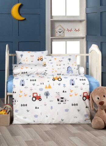 Lenjerie de pat pentru copii, Happy Farm, Life Style, Bumbac Ranforce