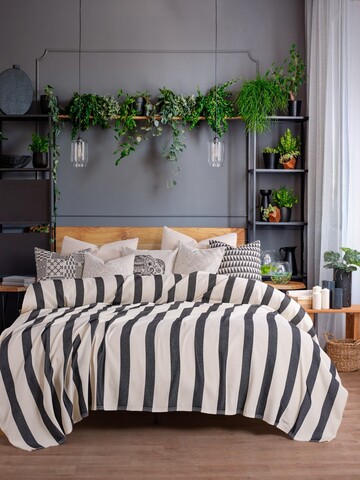 Cuvertura matlasata dubla, Porto - Anthracite, Viaden, Bumbac reciclat