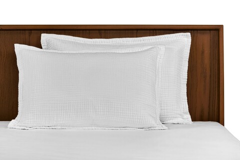 Fata de perna, L'essentiel Maison, Gauze (65 x 65), Bumbac, Alb