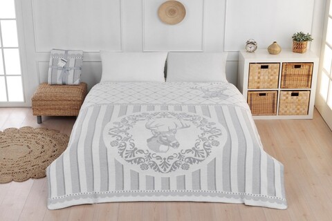 Patura Double, L'essentiel Maison, Cotton Klaus, Gri/Alb