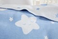 Patura bebelusi, Star - Light Blue, Dolce Bonita Home, 75% BUMBAC/15% ACRIL/10% POLIESTER