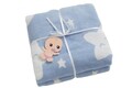 Patura bebelusi, Star - Light Blue, Dolce Bonita Home, 75% BUMBAC/15% ACRIL/10% POLIESTER