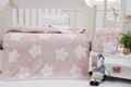 Patura bebelusi, Star - Light Pink, Dolce Bonita Home, 75% BUMBAC/15% ACRIL/10% POLIESTER
