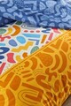 Lenjerie de pat pentru o persoana, Doodle - Multicolor, Tabu Home, 65% bumbac/35% poliester