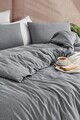 Lenjerie de pat dubla, Yarn Dyed - Anthracite, Tabu Home, Bumbac;Poliester 