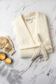 Halat de baie unisex, L'essentiel Maison, Kimono, Ecru