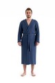Halat de baie unisex, L'essentiel Maison, Muslin, Albastru navy