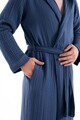 Halat de baie unisex, L'essentiel Maison, Muslin, Albastru navy