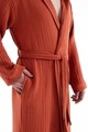 Halat de baie unisex, L'essentiel Maison, Muslin, Caramiziu