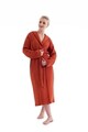 Halat de baie unisex, L'essentiel Maison, Muslin, Caramiziu