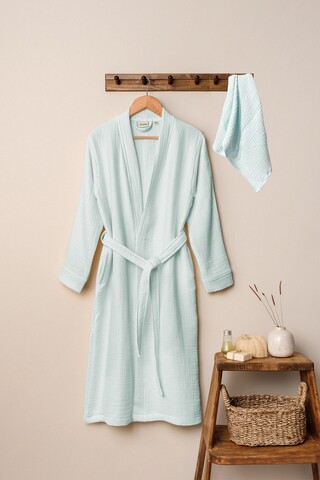 Set halate de baie, L'essentiel Maison, Kimono, Bumbac, Verde menta