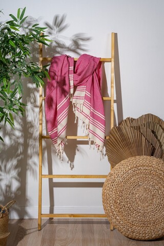 Prosop de plaja, L'essentiel Maison, New Diamond, Fucsia
