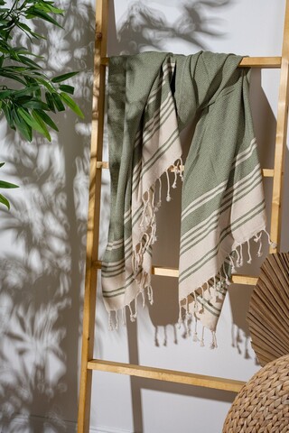 Prosop de plaja, L'essentiel Maison, New Diamond, Verde inchis