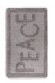 Covoras de baie, L'essentiel Maison, Peace, 60x100 cm, Gri