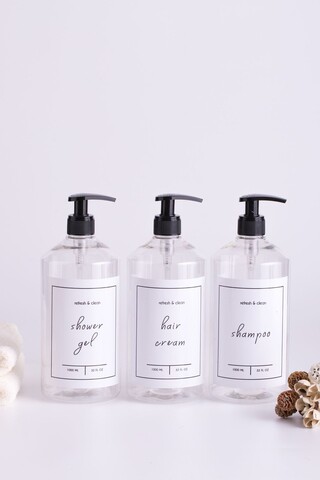 Set dozator de sapun, L'essentiel Maison, Troveşpd, Transparent