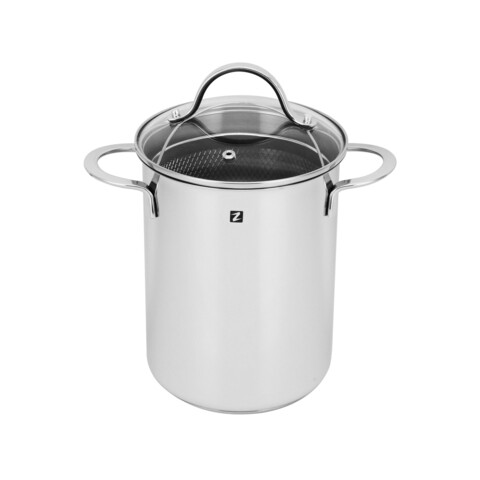 Oala cu capac pentru sparanghel/paste, Zokura, 4.2 L/16 cm, inox