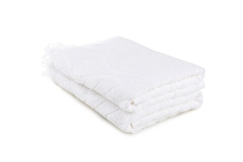 Set prosoape de baie, Hobby, Leaf, Bumbac, Alb