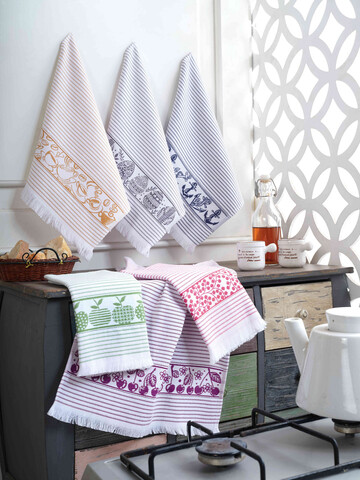 Set prosoape, Şaheser, Pecete, Bumbac, Alb / Albastru închis / Gri / Roz / Violet / Verde / Galben