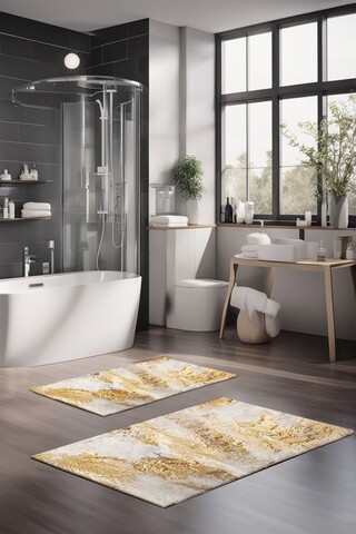 Set covorase de baie, Cartwright, CT-5040, Poliester, Multicolor