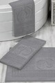 Set covorase de baie, Eponj Home, Orma, Bumbac, Gri