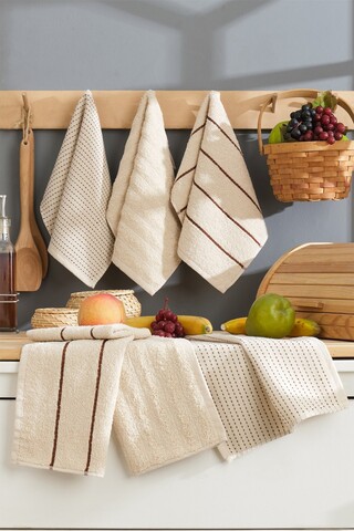 Set prosoape, Eponj Home, Sofya, Bumbac, Bej